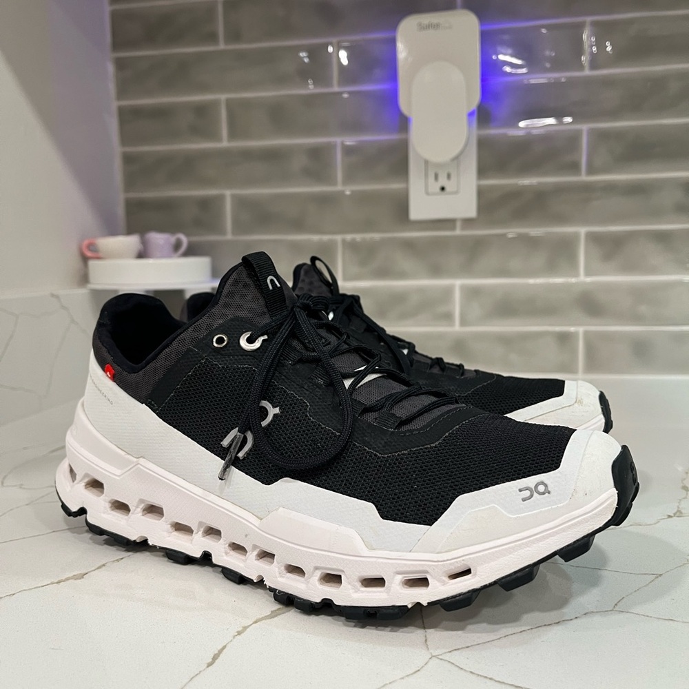 On Running Black and White Women's Trail-Ready Sneakers